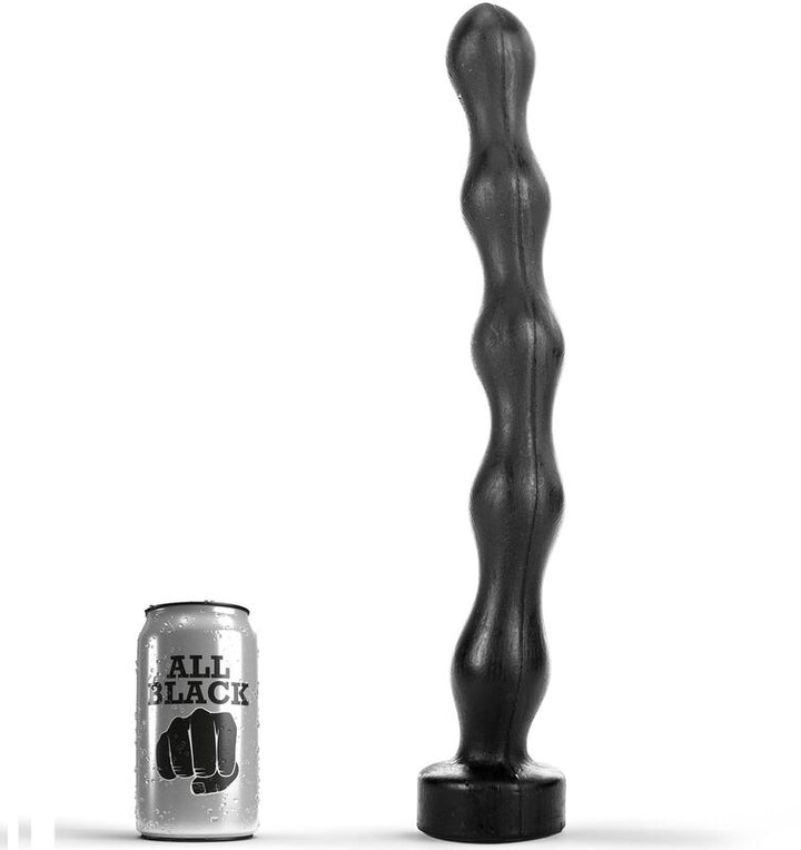 All Black Anal Beads 41,5 CM — Black PVC