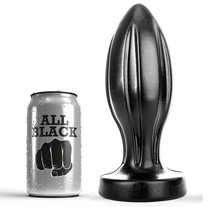 All Black Anal Plug 21 CM — Black PVC