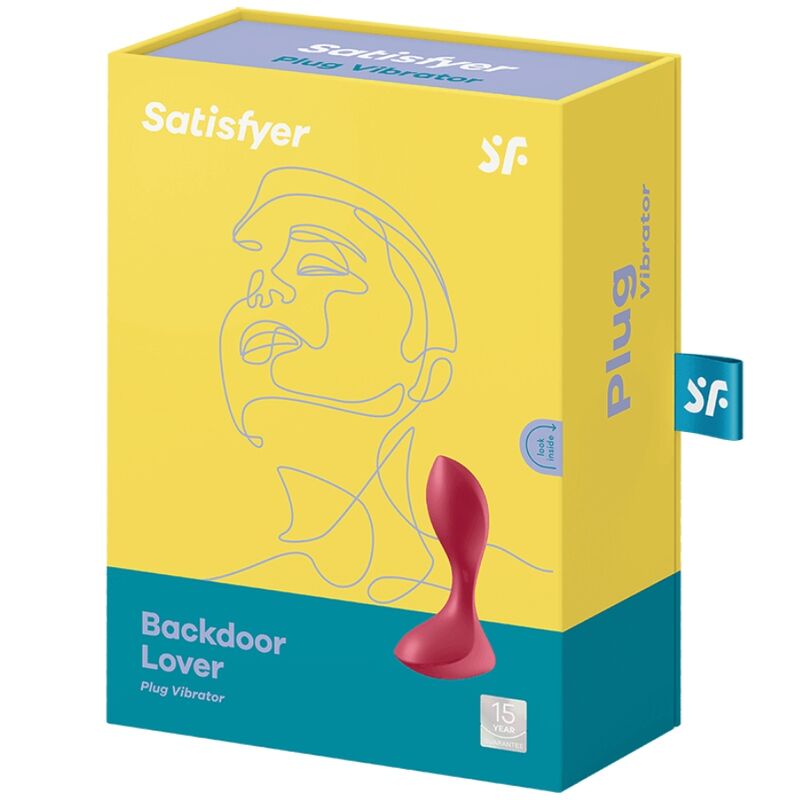 Satisfyer Backdoor - Lover Vibrating Plug Red — Red silicone