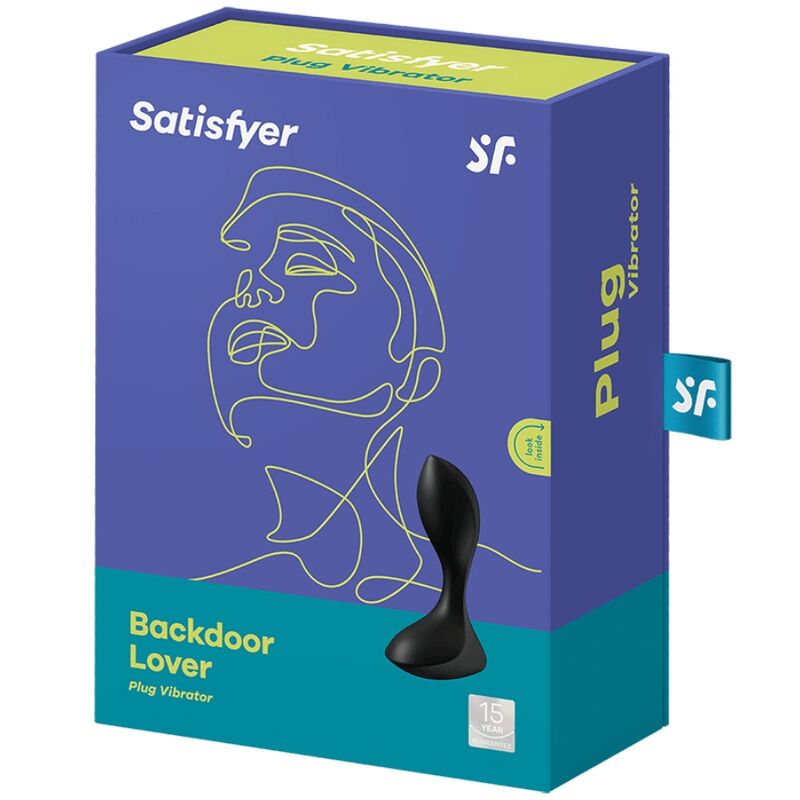 Satisfyer Backdoor - Lover Vibrating Plug Black — Black silicone