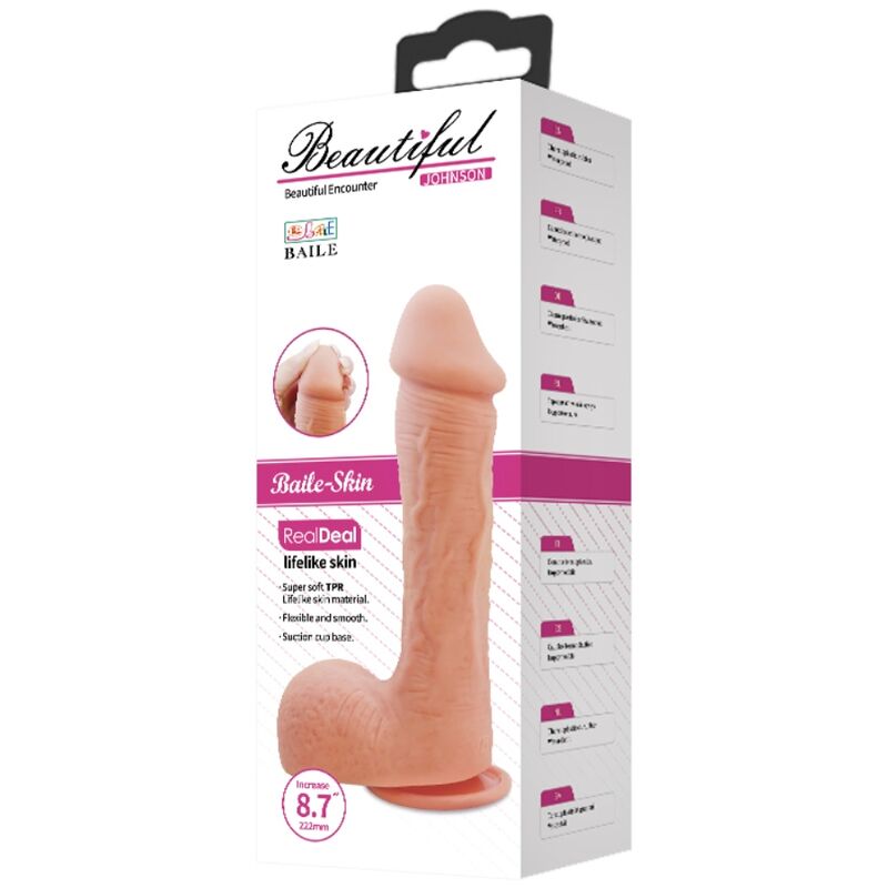 Baile Johnson - Realistic Skin Dildo 22 CM — Skin TPR