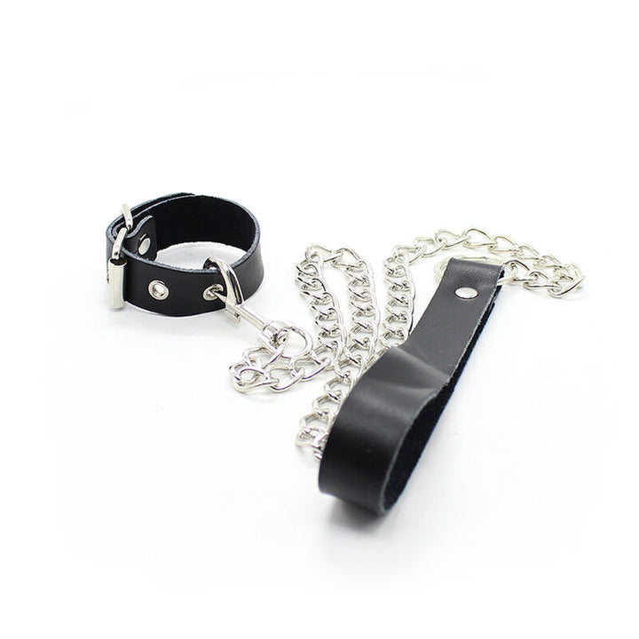 Ohmama Fetish - Penis Necklace And Leather Strap With Metal