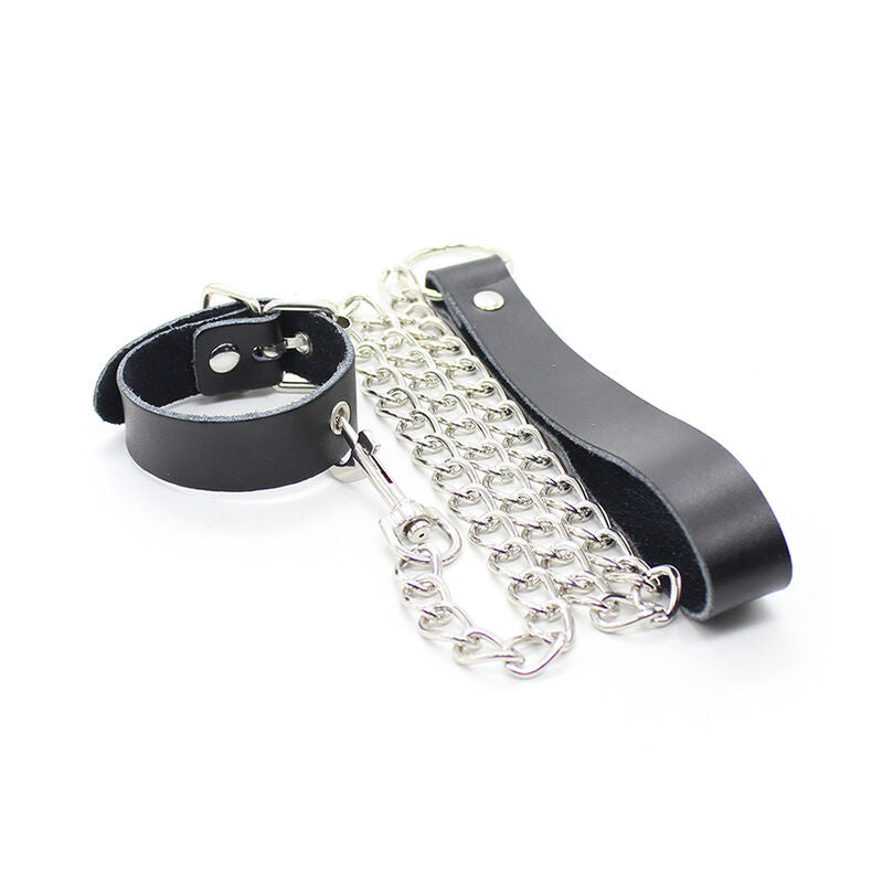 Ohmama Fetish - Penis Necklace And Leather Strap With Metal