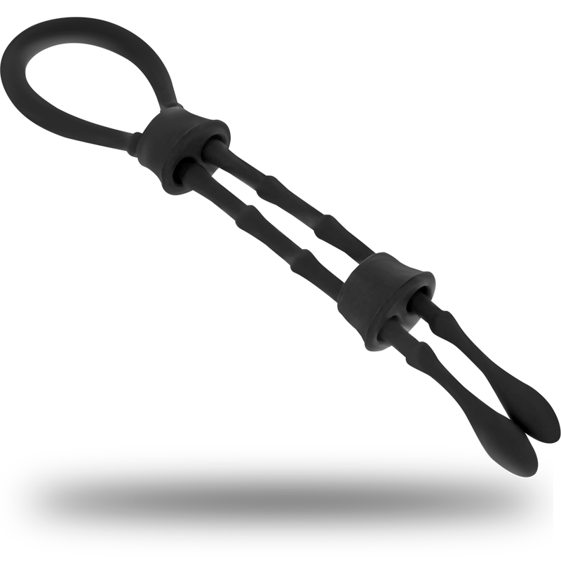 Ohmama fetish silicone cord cock and testicles ring