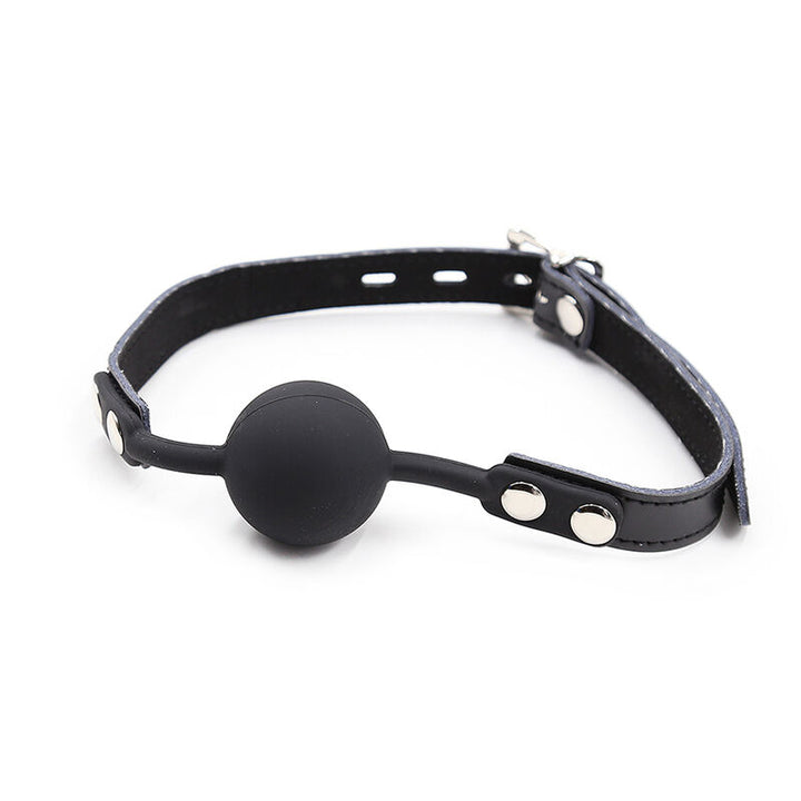 Ohmama Fetish - Silicone Ball Gag With Leather Belt (padlock