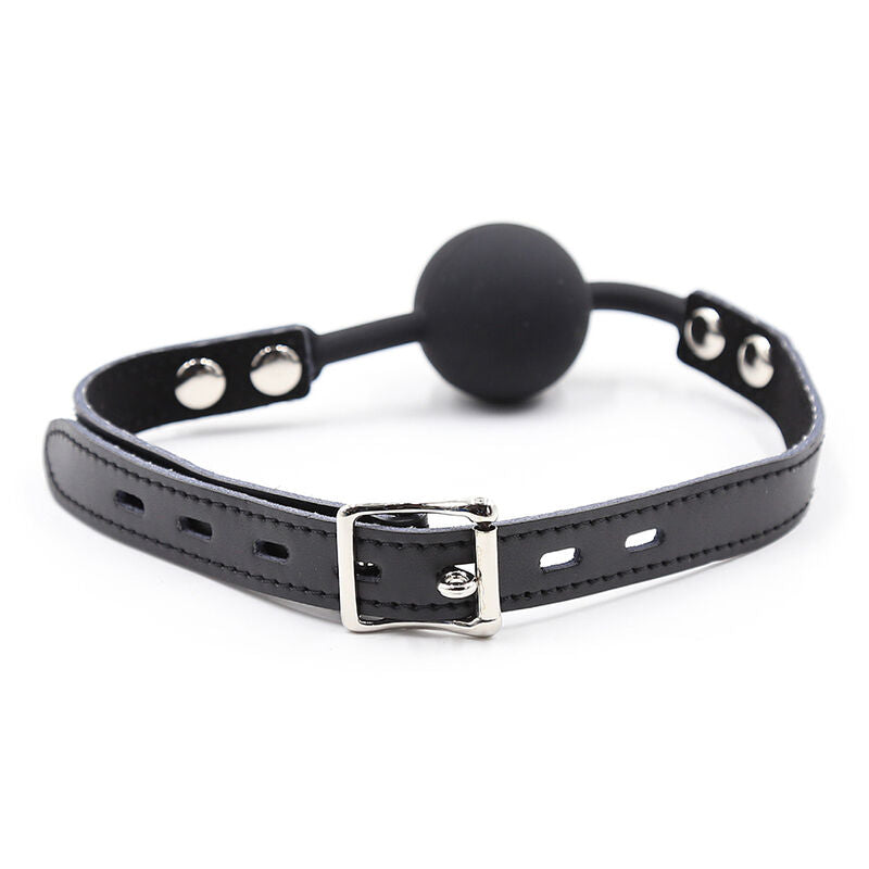 Ohmama Fetish - Silicone Ball Gag With Leather Belt (padlock