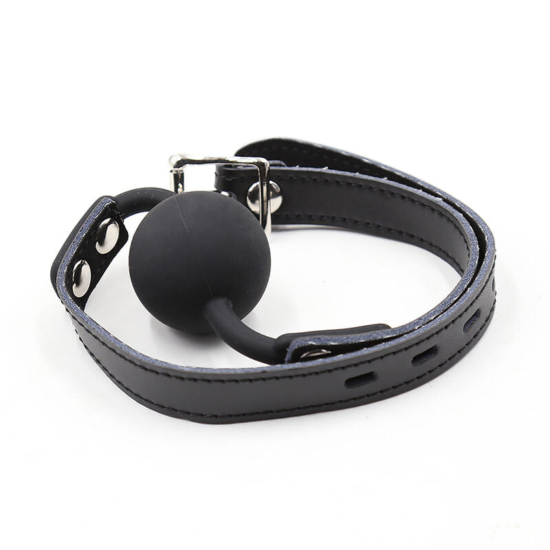 Ohmama Fetish - Silicone Ball Gag With Leather Belt (padlock