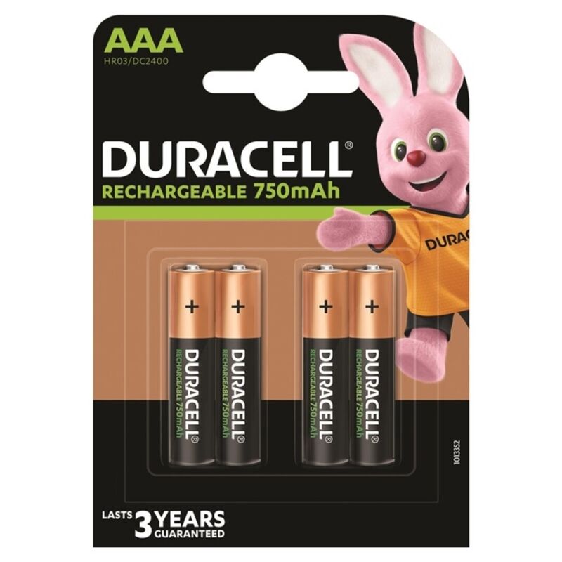 Duracell wiederaufladbare AAA HR03 750mAh 4er-Pack