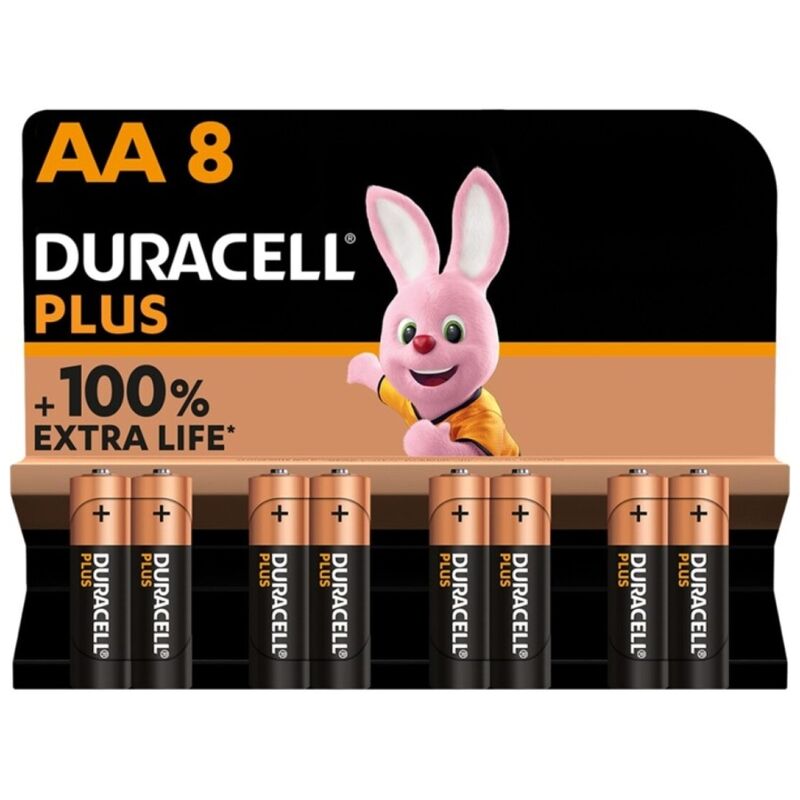 Duracell Plus Power 100 AA LR6 Alkaline-Batterien, 8er-Pack
