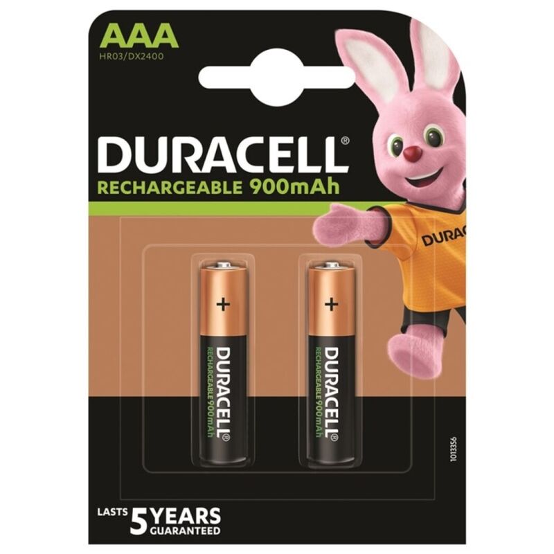 Duracell wiederaufladbare AAA HR03 900mAh 2er-Pack