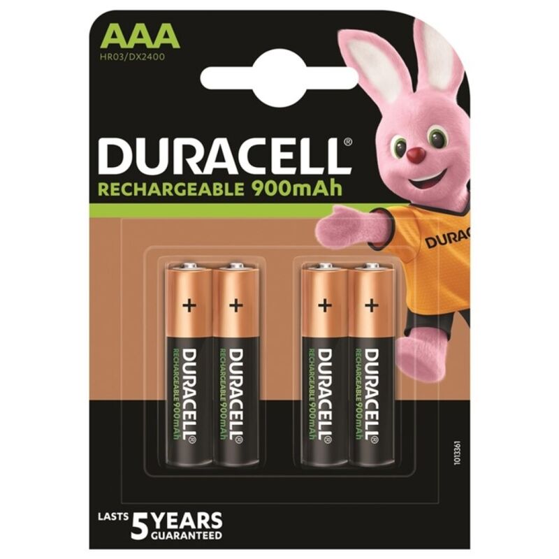 Duracell wiederaufladbare AAA HR03 900mAh 4er-Pack