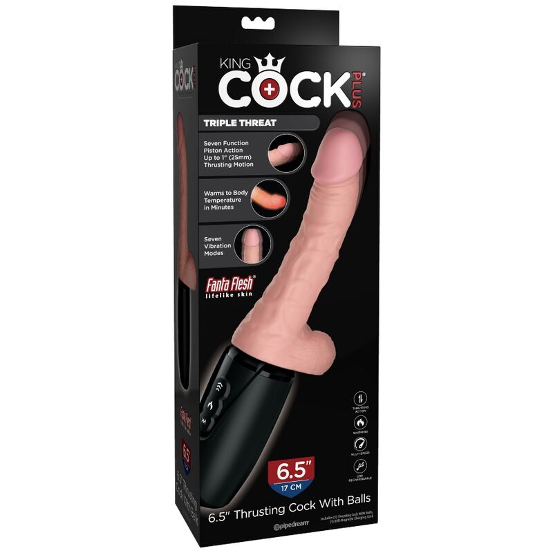 King Cock Plus Triple Threat Light Skin Tone — Skin / TPE