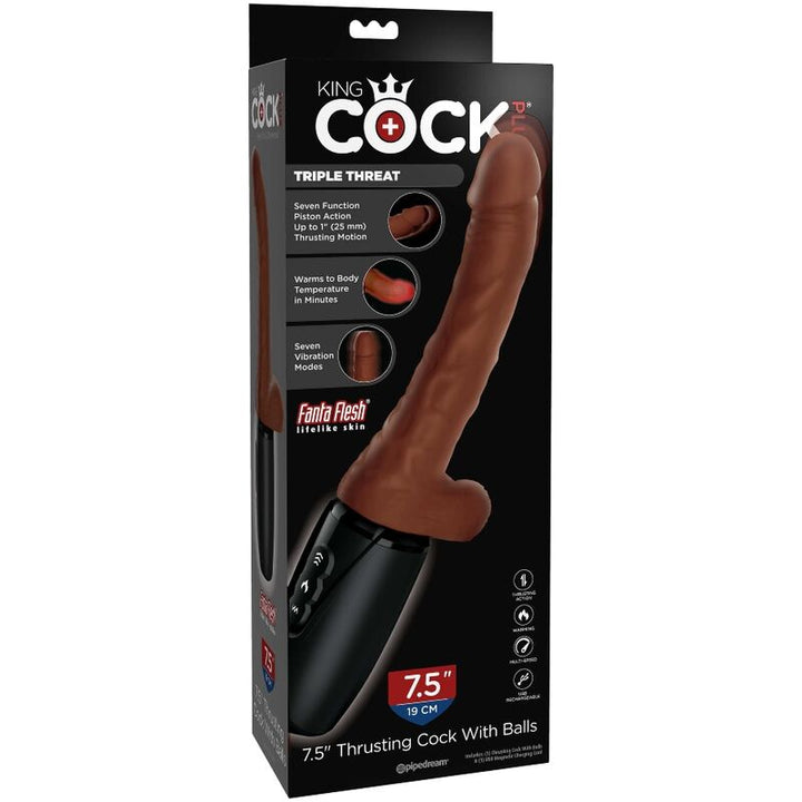 King Cock Plus Triple Threat Brown Skin Tone — Skin / TPE
