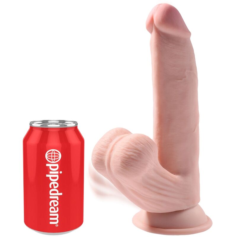 King Cock Plus 3d Dildo Swinging Balls 24.5 CM Light Skin — Skin / TPE