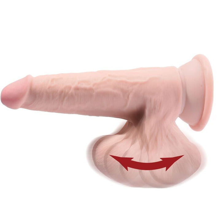 King Cock Plus 3d Dildo Swinging Balls 15.2 CM Light Skin — Skin / TPE