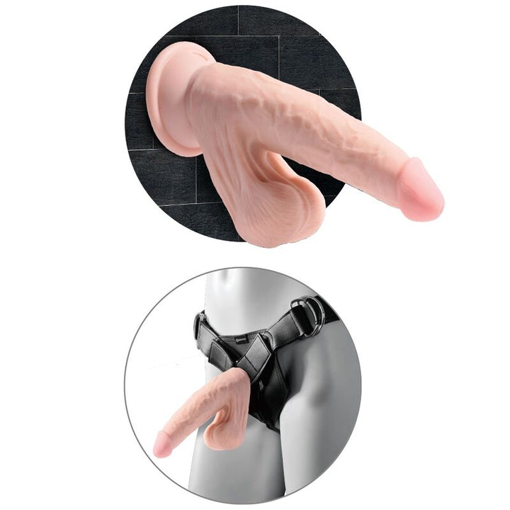 King Cock Plus 3d Dildo Swinging Balls 15.2 CM Light Skin — Skin / TPE