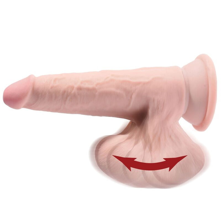 King Cock Plus 3d Dildo Swinging Balls 20.3 CM — Skin / TPE
