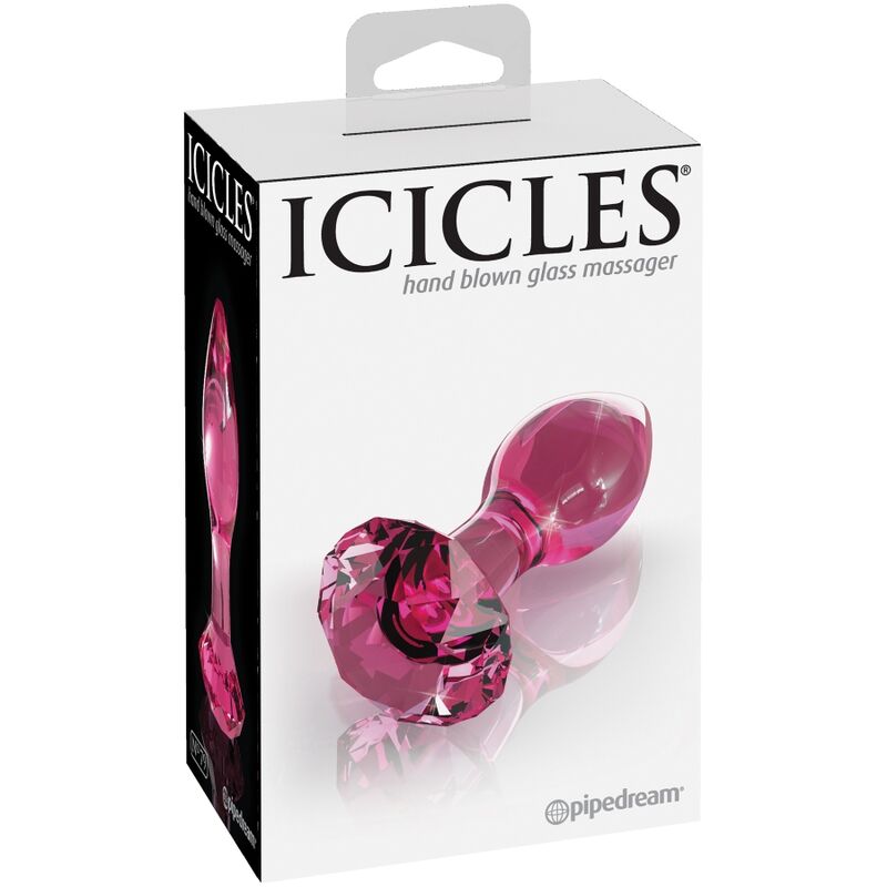 Icicles N. 79 Glass Anal Plug — pink glass