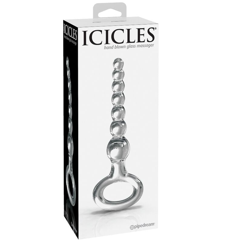 Icicles N. 67 Glass Anal Plug — clear glass