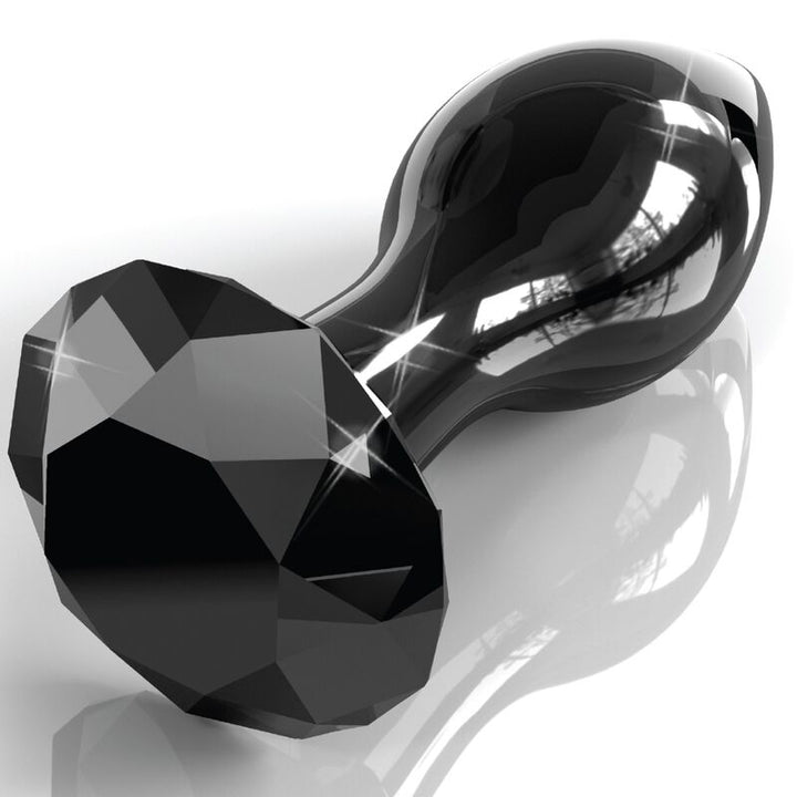 Icicles N. 78 Glass Anal Plug — black glass