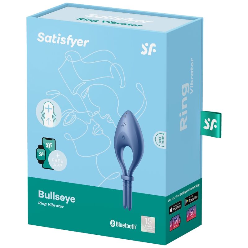 Satisfyer Bullseye - Ring Vibrator App Blue