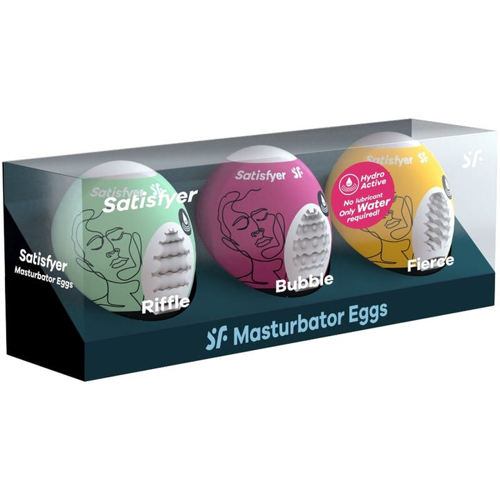 Satisfyer 3 - Masturbator Eggs Riffle, Bubble &amp; Fierce