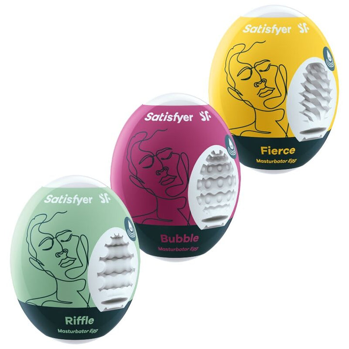 Satisfyer 3 - Masturbator Eggs Riffle, Bubble &amp; Fierce