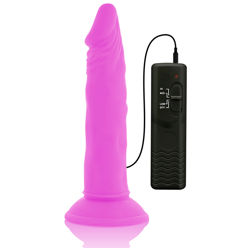 Diversia Flexible Vibrating Dildo Purple 23 CM -O- 4.3 CM — Purple/TPE