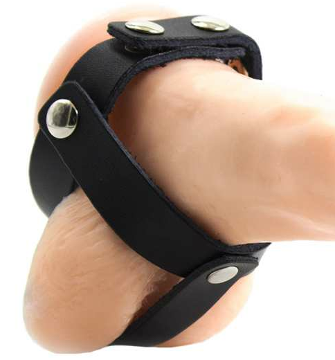 Ohmama fetish leather ball cage
