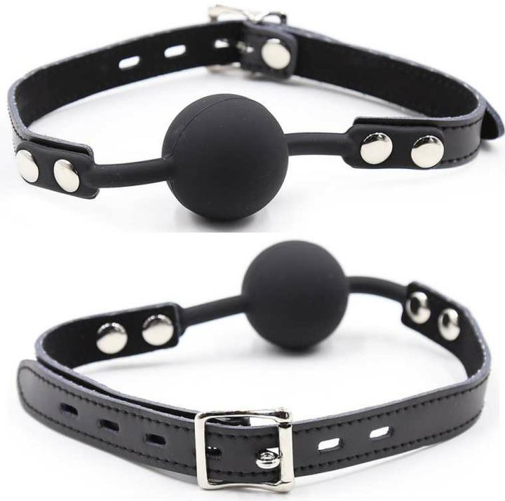 Ohmama Fetish - Silicone Ball Gag With Leather Belt (padlock