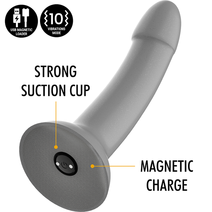 Mythology Rune Majestic - Dildo S Vibrator Watchme Wireless — Silver