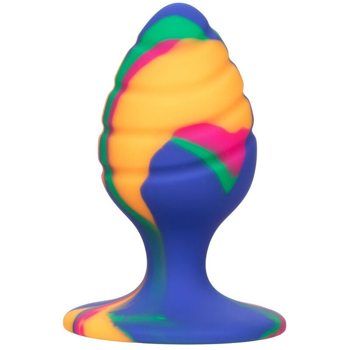 Cheeky Medium Swirl Anal Plug — Multicolor