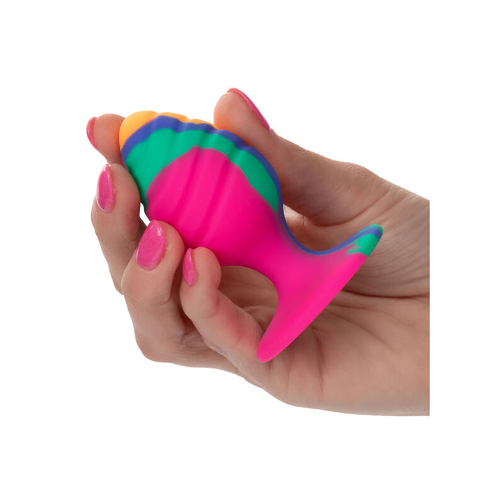 Cheeky Medium Swirl Anal Plug — Multicolor