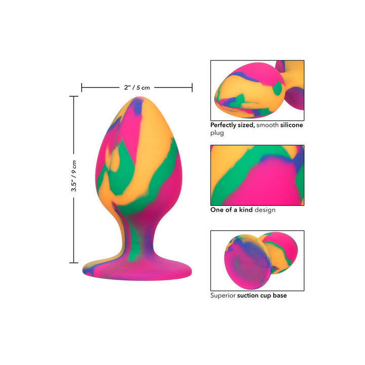 Cheeky Large Tie-Dye Plug Anal — Multicolor