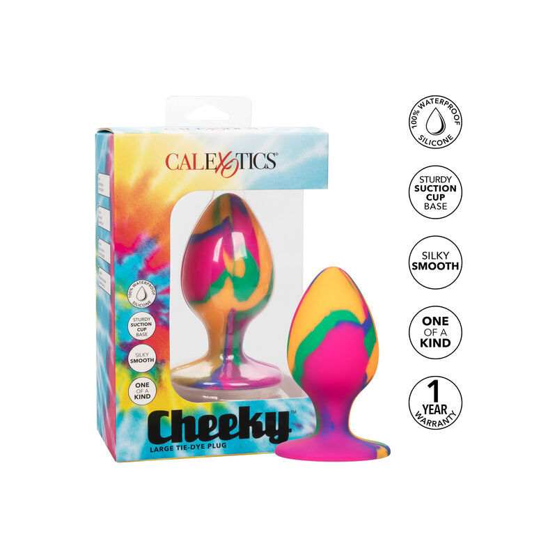 Cheeky Large Tie-Dye Plug Anal — Multicolor