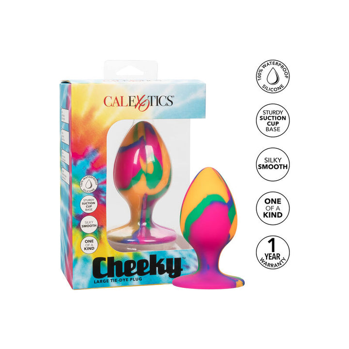 Cheeky Large Tie-Dye Plug Anal — Multicolor