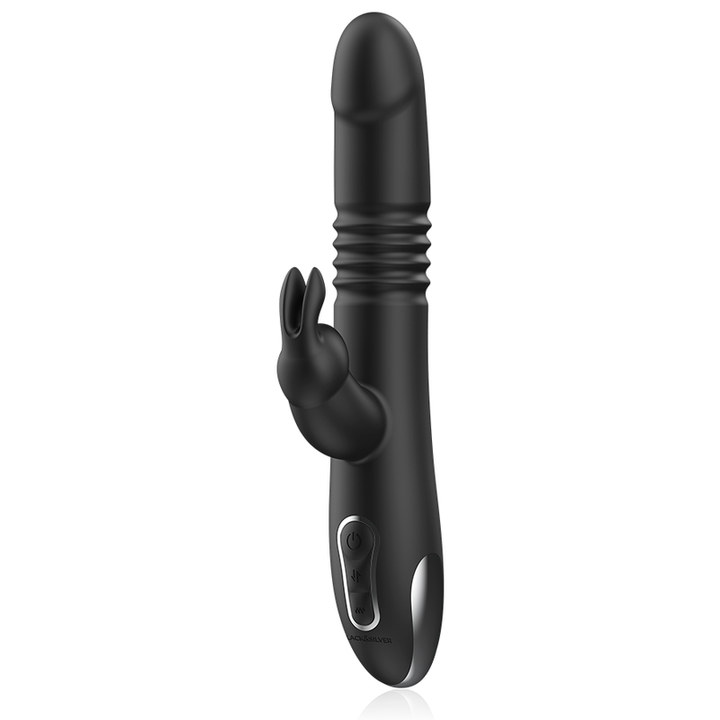 BLACK&amp;SILVER - KENJI UP &amp; DOWN RABBIT VIBRATOR + WATCHME REMOTE CONTROL