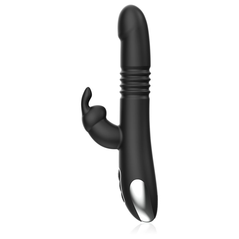 BLACK&amp;SILVER - KENJI UP &amp; DOWN RABBIT VIBRATOR + WATCHME REMOTE CONTROL