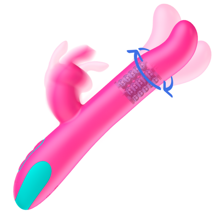 HAPPY LOKY - PLUTO RABBIT VIBRATOR &amp; ROTATOR + WATCHME REMOTE CONTROL
