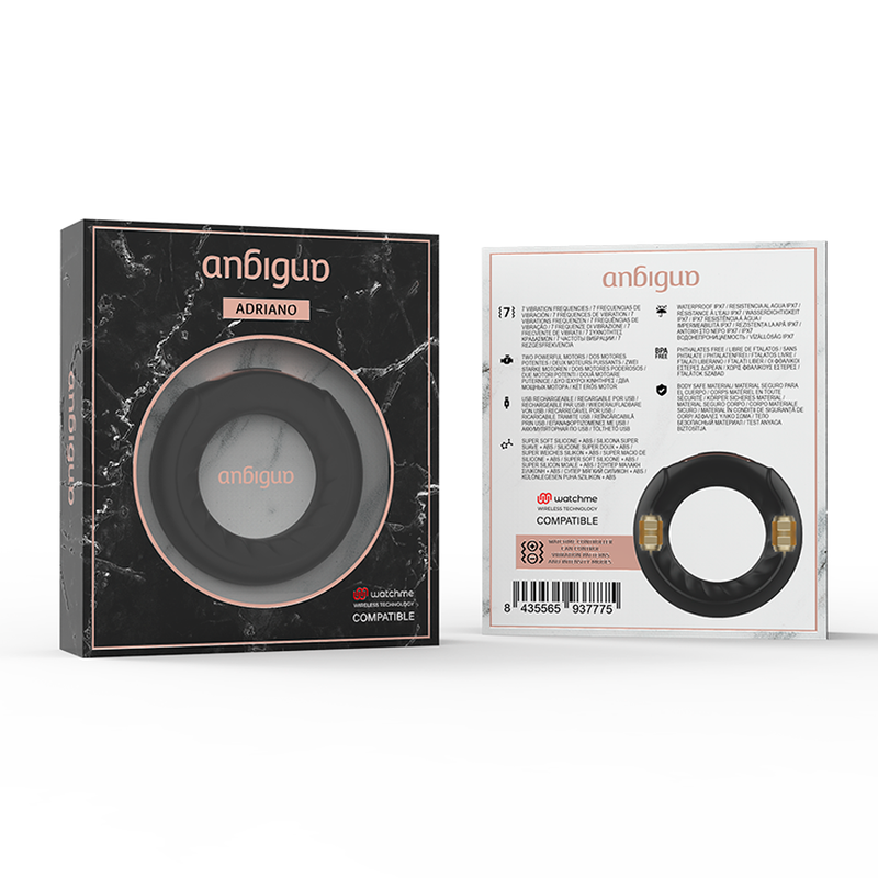 Anbiguo - Adriano Vibrating Ring + Watchme Remote Control