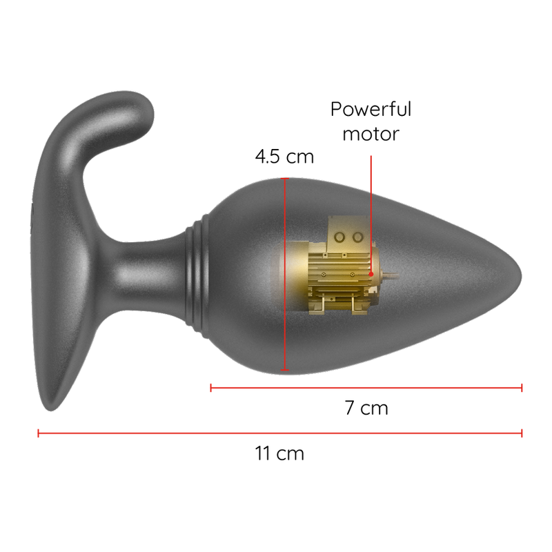 Oninder Rio Vibrating Anal Plug — Black