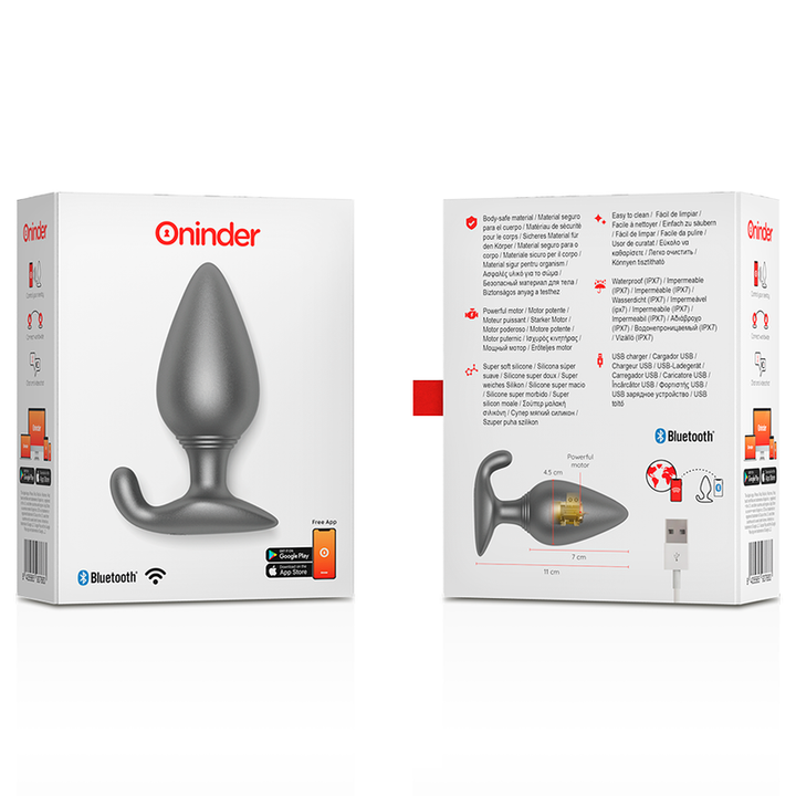 Oninder Rio Vibrating Anal Plug — Black
