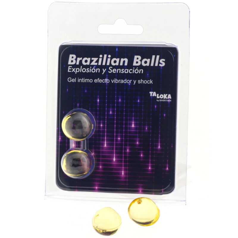 TALOKA - 2 BRAZILIAN BALLS VIBRATING &amp; SHOCK EFFECT EXCITING GEL