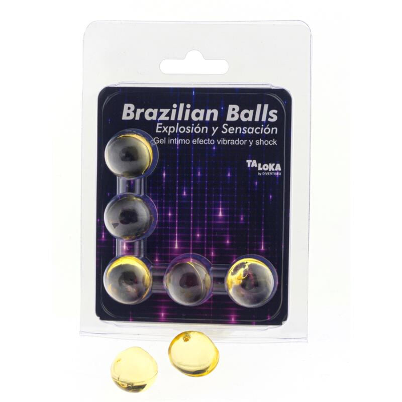 TALOKA - 5 BRAZILIAN BALLS VIBRATING &amp; SHOCK EFFECT EXCITING GEL