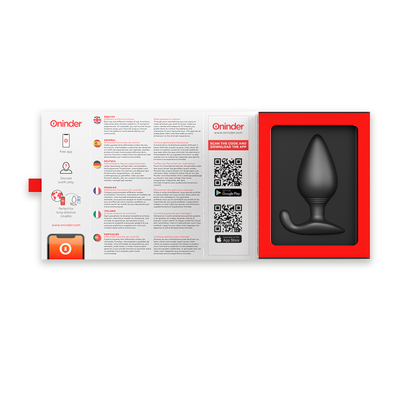 Oninder Rio Vibrating Anal Plug — Black