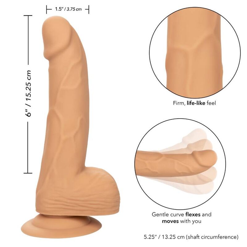 Calexotics Silicone Studs 15.24 CM Skin — Skin, Silicone