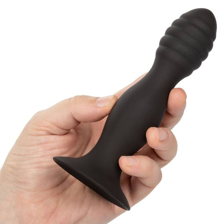 Ribbed Anal Stud — Black