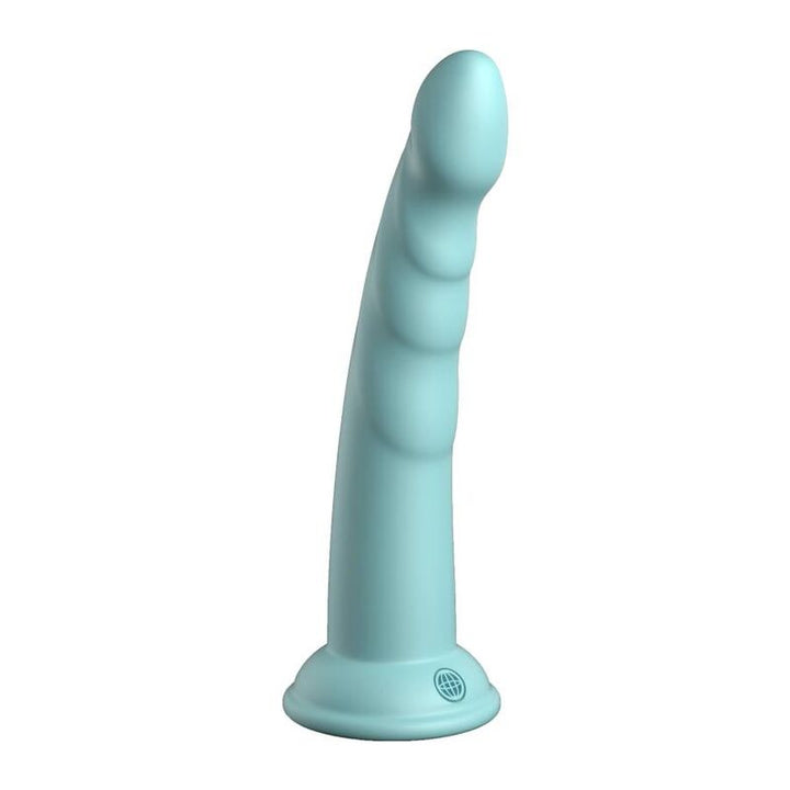 Dillio Slim Seven 17,78 CM Green — Green silicone