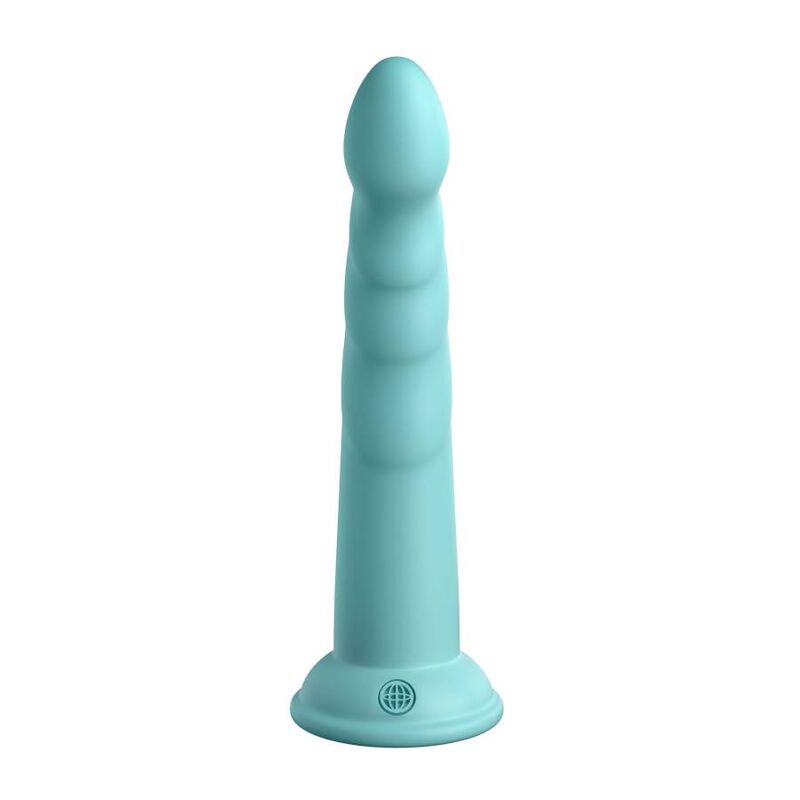 Dillio Slim Seven 17,78 CM Green — Green silicone