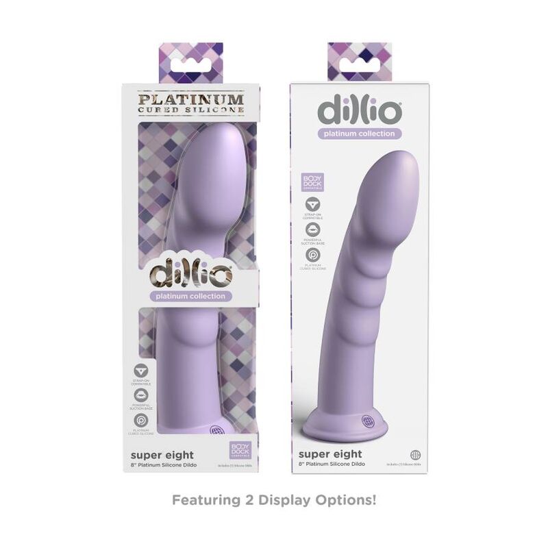 Dillio Super Eight 20,32 CM Violet — Purple silicone